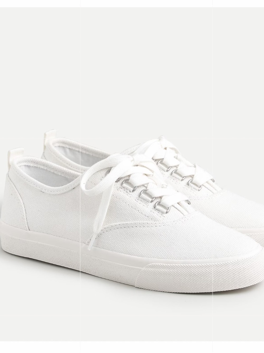 J. Crew Classic White Canvas Women's Sneakers Never Worn